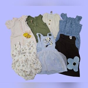 9mo Assorted Colorful Dress & Outfit Set